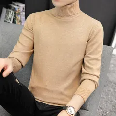 ☆ ライトブラウン ☆ Lサイズ ☆ セーター メンズ トップス ニット セーター メンズ ニットセーター モックネック ハイネック ボトルネック タートルネック タートルネックセーター メンズセーター 無地 柔らかい ソフト 快適 ギフト 通勤 通学