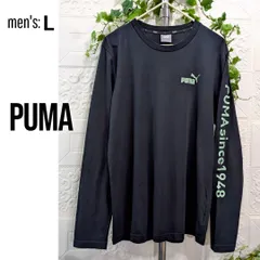 L■長袖Tシャツ・ロンT■PUMAプーマ■袖ロゴプリント■ブラック