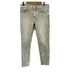 upper hights(アッパーハイツ) ジーンズ サイズ23 レディース - グレーベージュ フルレングス/ダメージ加工