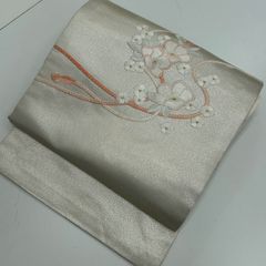 夏物 名古屋帯 絽 正絹 西陣織 中古 オフホワイト 【mm408】 - メルカリ