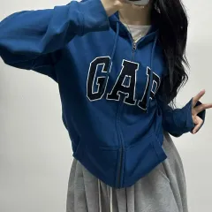 GAP ギャップ ビックロゴ 폭닥 スウェット ジップアップパーカー レアジャージ(XL)