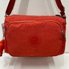 7678　Kipling　キプリング　ショルダーバッグ　無地　総柄　肩がけ　斜めがけ　赤系　レッド系　オレンジ系　肩がけ　斜めがけ　クロスボディ　モンキー　ゴリラ　チャームのサムネイル