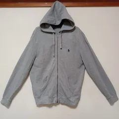 美品POLO RALPH LAURENポロラルフローレンジップアップパーカーポニー刺繍グレーサイズM