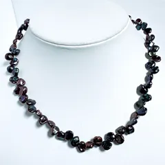 ペタル淡水パールネックレス　染めパールペタル淡水ネックレスNO25-2510