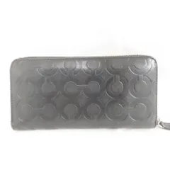 Ts803911 コーチ 長財布 ラウンドファスナー オプアート レディース COACH 中古