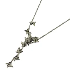 SWAROVSKI(スワロフスキー) ネックレス美品  - シルバー×クリア バタフライ(蝶)