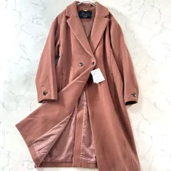 新品 スローブイエナ ダブルチェスターコート ロング ウール ピンク SLOBE IENA レディースM  B1839