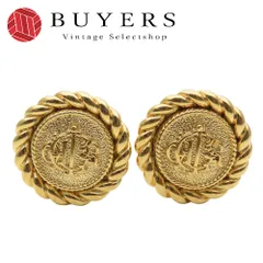 【中古】 クリスチャンディオール イヤリング ロゴ メタル ゴールド メッキ GP アクセサリー レディース 女性 Christian Dior
