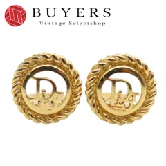【中古】 クリスチャンディオール イヤリング ロゴ メタル ゴールド メッキ GP アクセサリー レディース 女性 Christian Dior