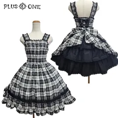 2009年【BABY, THE STARS SHINE BRIGHT】タータンチェックリボンシャーリングプリンセスジャンパースカート Ⅱ型