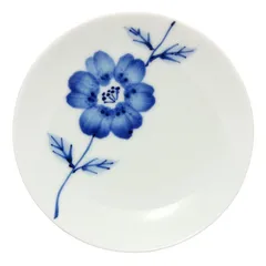 浜陶 波佐見焼 和山窯 flowers 小皿 約10.5cm ラインフラワー柄 0