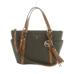 マイケルコース MICHAEL KORS 2WAY ハンドバッグ ショルダーバッグ MK柄 ブラウン ベージュ /MI ■OS