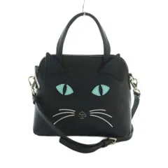 ケイトスペード KATE SPADE キャット 2way ショルダーバッグ ハンドバッグ 猫 ネコ 黒 ブラック /MI ■OS