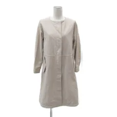 アンタイトル UNTITLED ノーカラーコート スプリングコート ロング丈 0 XS ライトベージュ /SY48 ■GY61