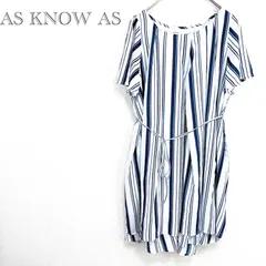 アズノウアズ♡ AS KNOW AS【F】チュニックワンピース　ストライプ　リボン　シアー