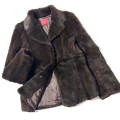 美品 ピンクハウス ファーコート レッキスファー ラビット 裏地総柄