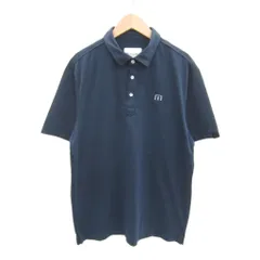 トラヴィスマシュー TRAVIS MATHEW ゴルフウエア ポロシャツ 半袖 L ネイビー 紺 ロゴ /SY44 ■GY61