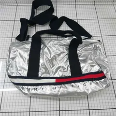 ◇ Θ 【トミー ヒルフィガー TOMMY HILFIGER】シルバー系 ボストンバッグ ショルダーバッグ レディース E  【1509190049213】