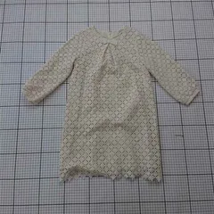 ◇ ⊂ ワンピース ユナイテッドアローズ グリーンレーベルリラクシング キッズレースワンピース アイボリー 125cm 女の子 E  【1510290000462】