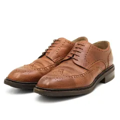 【SALE】Paraboot パラブーツ シューズ レザー ウィングチップ フルブローグ メダリオン ダービー 外羽根式 グレインレザー シボ革 ノルヴェージャン製法 ドレス 革靴 メンズ サイズ 8 ブラウン 茶色 フランス製のサムネイル