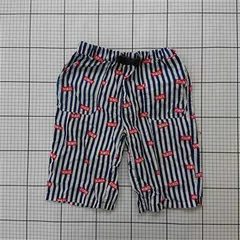 ◇ ⊂ エドウイン EDWIN キッズストライプハーフパンツ 140cm ブルー系 子供服 E  【1510290004040】