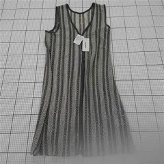 ◇ ⊂ 未使用 シューラルー SHOO・LA・RUE 256-52004 ノースリーブワンピース グレー系 レディース M E  【1511060025449】