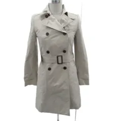 インディヴィ INDIVI トレンチコート ロング丈 38 M ベージュ ライナー付き /SM17 ■GY61