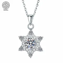【首元に“幸運の六芒星”】モアサナイト1ctネックレス／六芒星デザイン／S925×18K仕上げ／GRA証明書付／レディース／ギフト／高級感／普段使い／大人可愛い／人気／Moissanite ジュエリー／スター／六芒星ペンダント