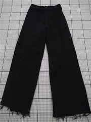 ◇ Θ ザラ ZARA THE MARINE STRAIGHT ブラック系ワイドデニムパンツ EUR34 レディース E  【1511100006971】