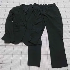 ◇ Θ トリア TRIA レディーススーツ セットアップ ジャケット パンツ 13AR ブラック系 E  【1511100005264】