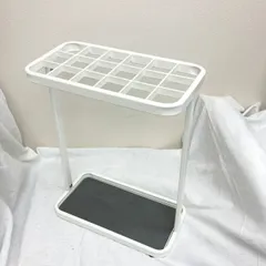 299 スチール製 傘立て ホワイト 受け皿付き 業務用 家庭用 コンパクトのサムネイル