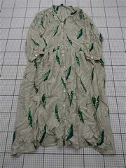 ◇ ⊂ ワンピース エルエム lm レーヨン総柄シャツワンピース ベージュ系 レディース E  【1511100007053】