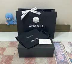 シャネル 靴 ボックス (30 5x25 5x11) + ダスト + バインダー リフィル + BOOKLET + お買い物バッグ