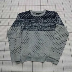 ◇ ⊇ 【アイコンズ ICON'S】51046DN ノルディック柄 ニットセーター Lサイズ グレー系 メンズ E  【1511100014716】