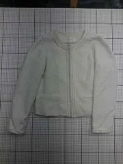 ◇ Θ インデックス index ノーカラーツイードジャケット ベージュ系 M レディース E  【1511100012842】