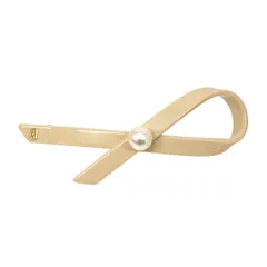 アレクサンドル ドゥ パリ ALEXANDRE DE PARIS ヘアアクセサリー バレッタ AA7 17641 05 BE 974 リボン スワロフスキー パール ヘアクリップ 髪留め レディース ベージュ