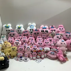 ◆ 【ジャンク品】 50点 まとめ商品 おぱんちゅうさぎ んぽちゃむ きみまろぬいぐるみ マスコット 雑貨など 現状品 5.6kg