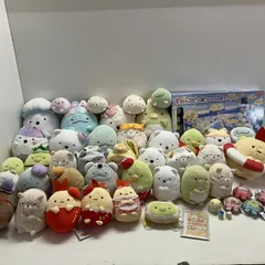 ◆ 【ジャンク品】 50点 まとめ商品 すみっコぐらしぬいぐるみ たぴおか えびふらいのしっぽ くま工場長 しろくま とかげ他 現状品 6.4kg