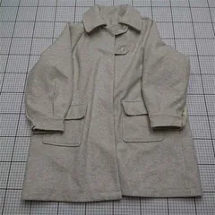 ◇ ⊇ カリテ qualite ウール混ステンカラーコート ベージュ系 Mサイズ レディース E  【1511110027065】