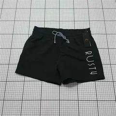 ◇ ⊂ 未使用 ラスティ RUSTY 939400 メンズ水着ショートパンツ ブラック系 Lサイズ E  【1511110044451】