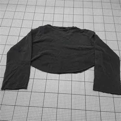 ◇ ⊇ エモダ EMODA クロップド長袖カットソー ブラック系 Fサイズ レディース E  【1511110044345】