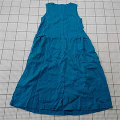 ◇ ⊂ ワンピース ゼラール Zelal Sports 麻100% ノースリーブワンピース 11AR ブルー系 レディース E  【1511120009525】