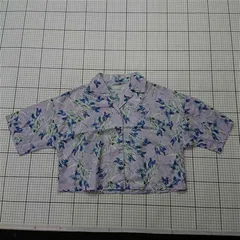 ◇ ⊂ セシルマクビー CECIL McBEE 花柄半袖シャツ パープル系 Mサイズ レディース E  【1511120011627】