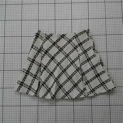 ◇ ⊇ グレイル GRL チェック柄ツイードスカート mei37 Mサイズ レディース ホワイト系 E  【1511120010316】