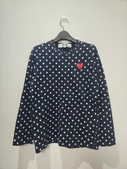 コム・デ・ギャルソン プレイ ドット 長袖Tシャツ large