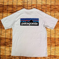 パタゴニア 白 バックロゴ 半袖T M