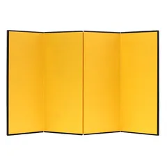 【特価商品】ミニ金屏風 4曲 175×300mm 屏風 CCM-2-005 紙製 飾り物を鮮やかに演出 絹目模様の紙が貼り 上品な光沢のある金色