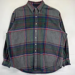 古着 ラルフローレン RALPH LAUREN 長袖シャツ 大きいサイズ ネルシャツ ワンポイントロゴ刺繍 チェック柄 2XL マルチカラー メンズ