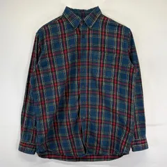 古着 エルエルビーン L.L.Bean 長袖シャツ ネルシャツ アウトドア チェック柄 胸ポケット ボタンダウン M マルチカラー メンズ