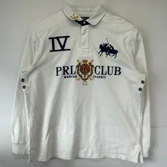 古着 ポロバイラルフローレン Polo by Ralph Lauren ポロシャツ 大きいサイズ ラガーシャツ ビックロゴ刺繍 2XL  ホワイト メンズ